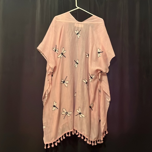 Beautiful PlNK Dragonfly Swim Coverup or Duster. One Size - Picture 5 of 10